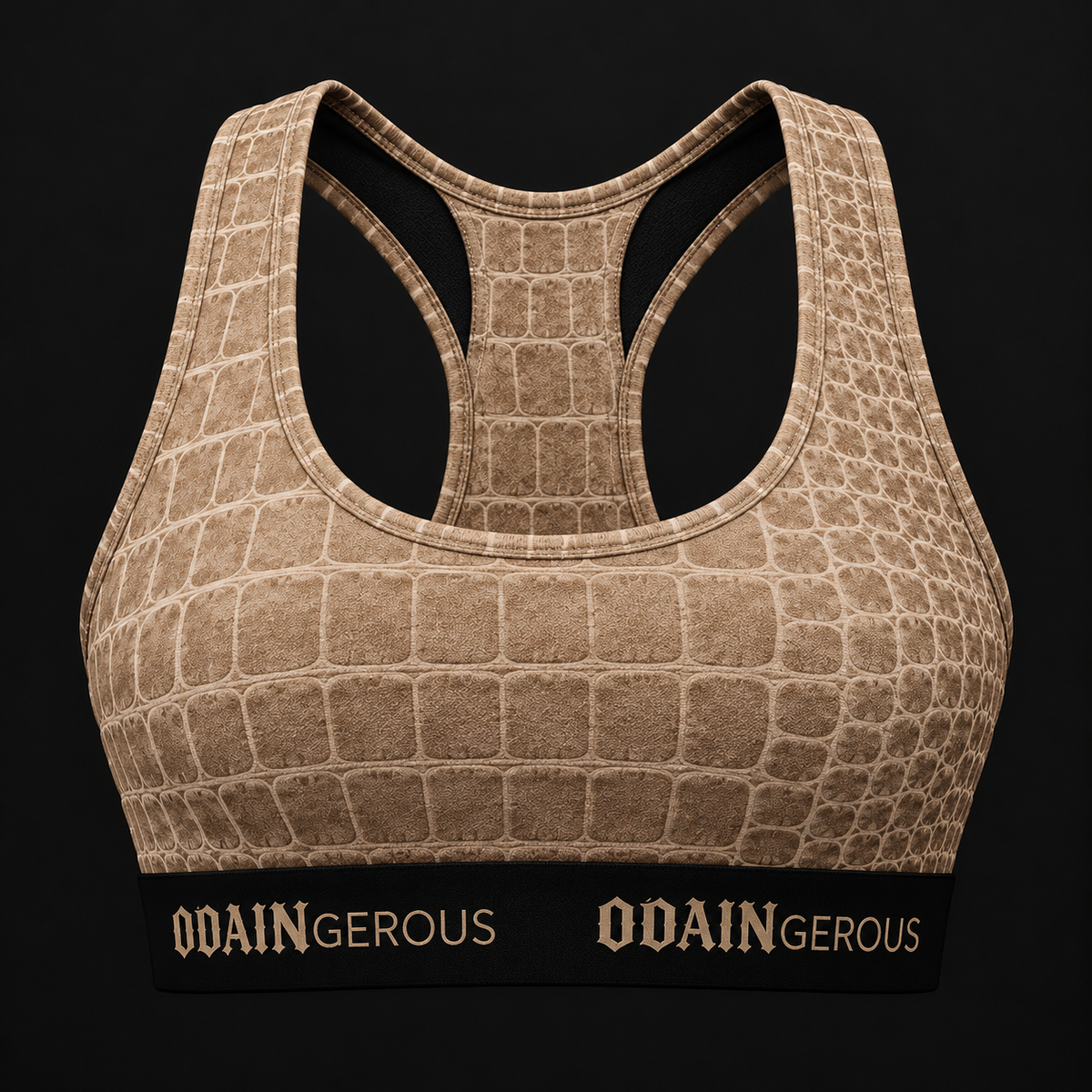 Fearless Skin Bralette - Sandstone Croc