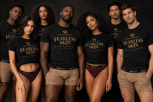 Odaingerous Fearless Skin classic black T-shirt group